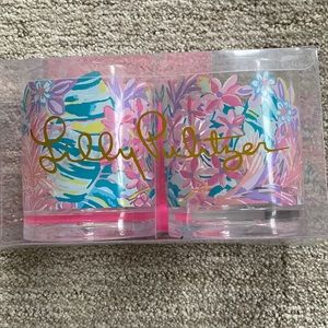 Lilly Pulitzer Acrylic set of 2 glasses never used